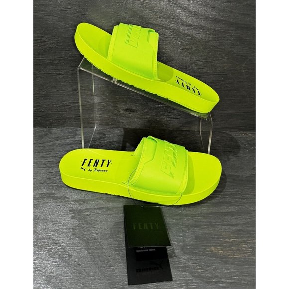 Puma Fenty X Rihanna Surf Slide ‘Green Gecko’ 367747-04 Sz 7.5 Women’s - Picture 2 of 6